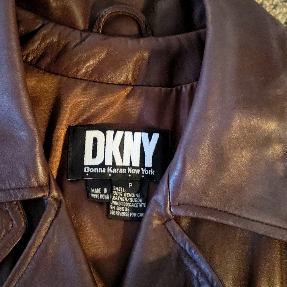 Brown DKNY  leather jacket